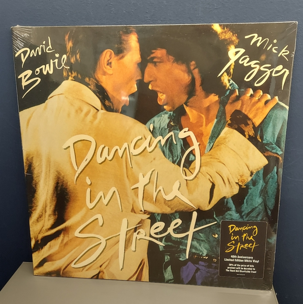 David Bowie Mick Jagger Dancing In The Street 40th Anniversary White Vinyl LP